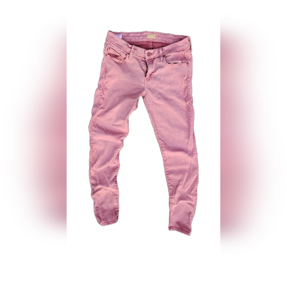 Mother The Pop: Looker Washed Pink Old Rose Skinny Size 28 Y2K